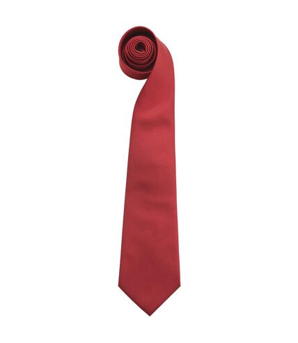 Premier Mens “Colours” Plain Fashion / Business Tie (Pack of 2) (Red) (One Size) - UTRW6935