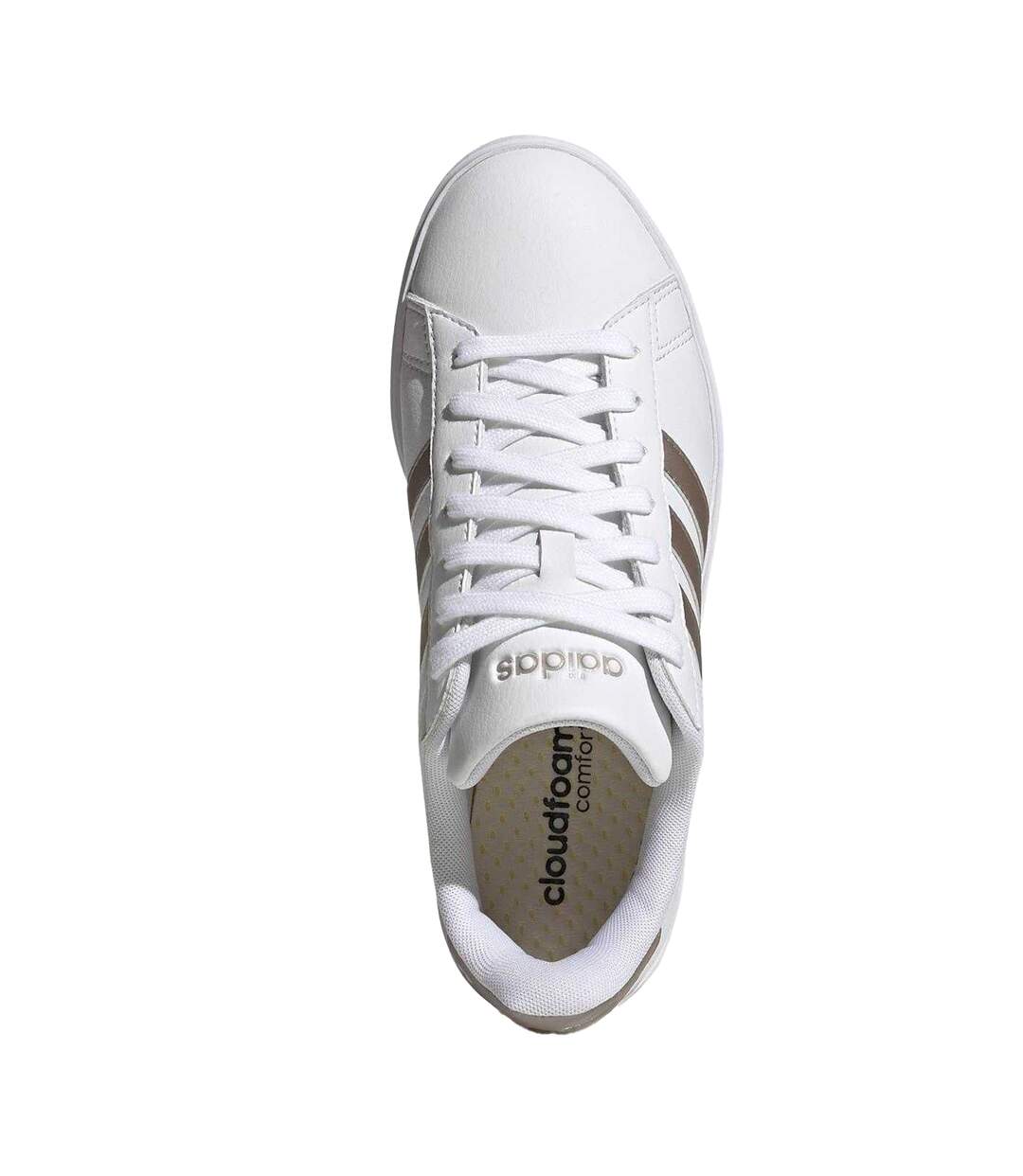 Baskets Grand Court Femme Blanc Gris Adidas-4