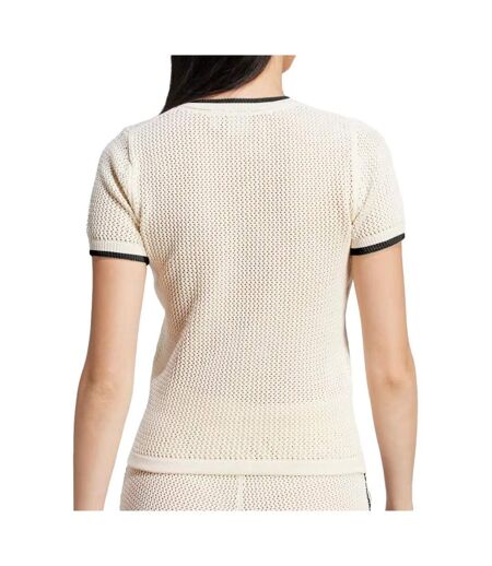T-Shirt beige/noir femme adidas jd1076