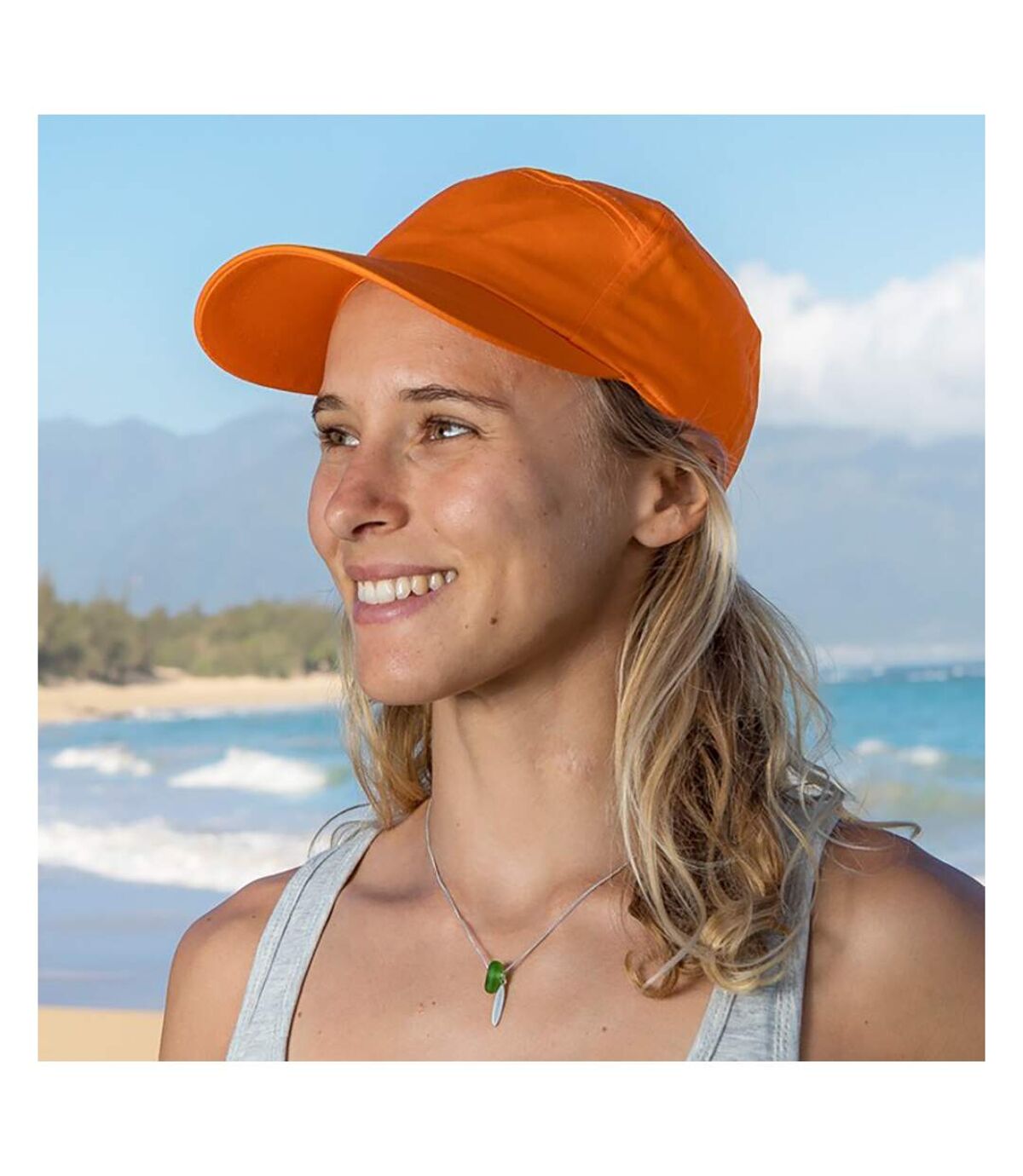Result Unisex Plain Baseball Cap (Orange)