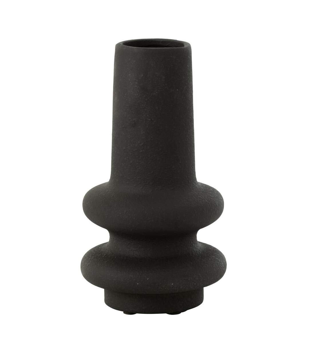 Vase Déco en Argile Lyra 32cm Noir-1