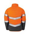 Result Safeguard Womens/Ladies Soft Padded Safety Jacket (Fluorescent Orange/Grey)