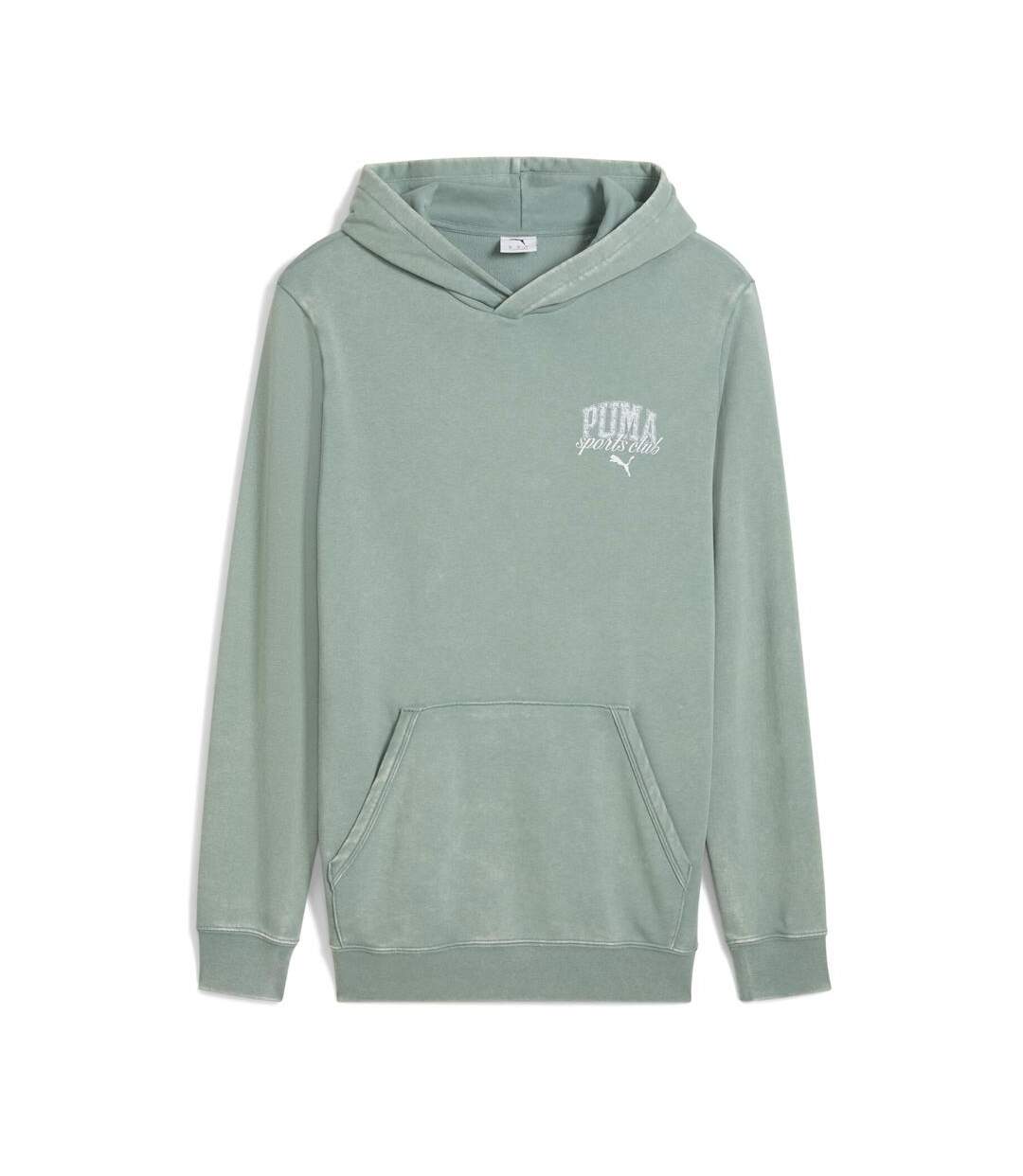 Sweat à capuche vert homme puma class washed-1