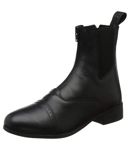 Dublin Mens Elevation Zip Leather Paddock Boots II (Black) - UTWB868