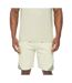 Mens Castlebay Fleece Shorts Light Olive Crosshatch-2