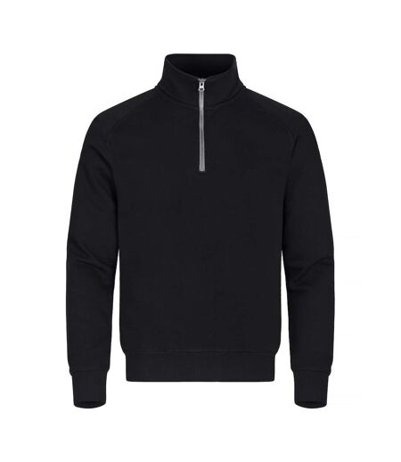 Unisex Adult Classic Half Zip Sweatshirt Black Clique