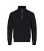 Unisex Adult Classic Half Zip Sweatshirt Black Clique-1