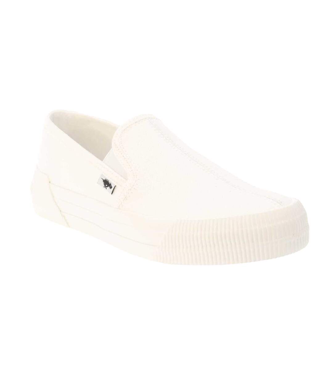 Womens/ladies Cheery Canvas Slip-on Trainers White Rocket Dog-1
