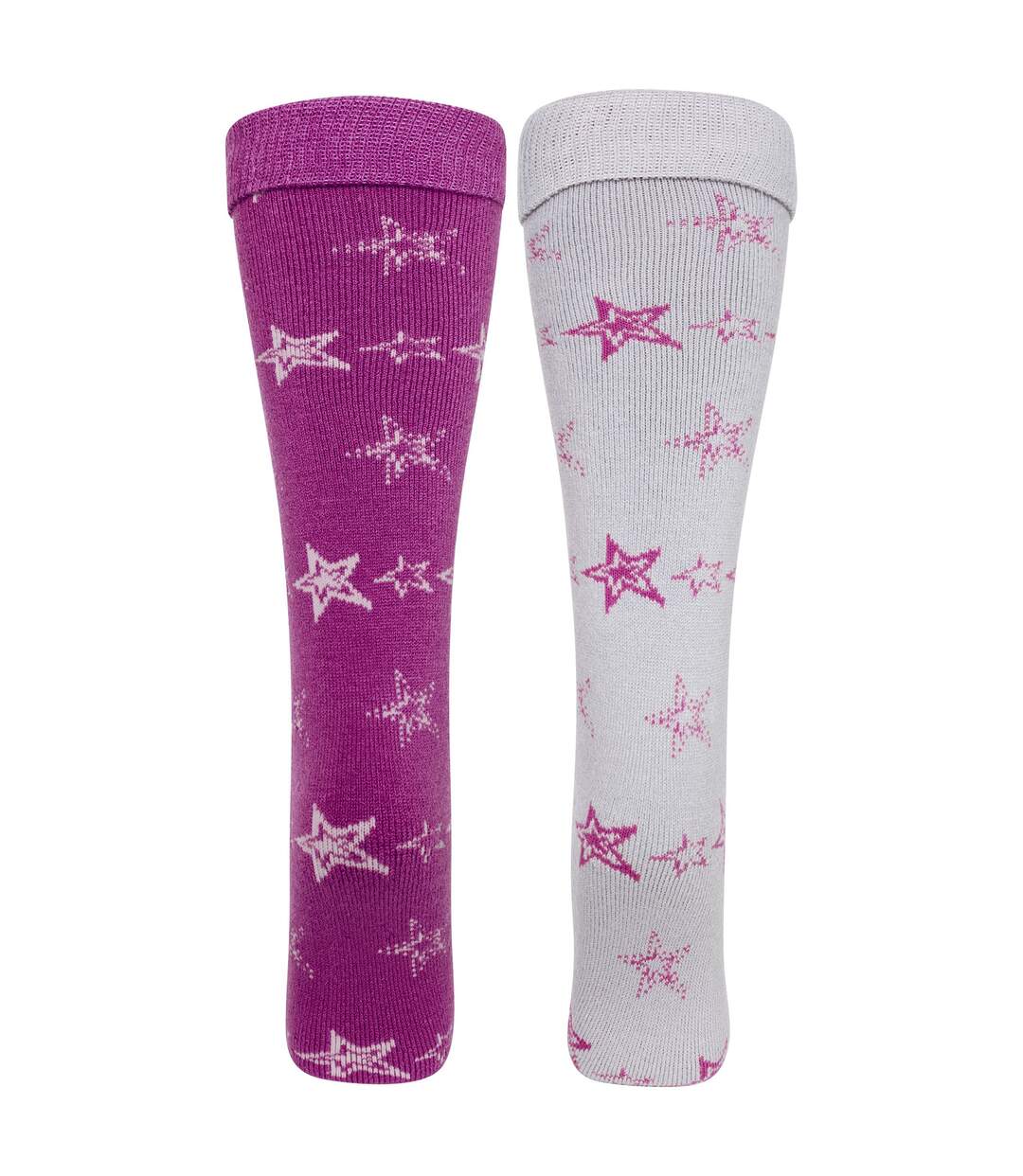 Trespass - Lot de 2 paires de chaussettes de ski LUV - Femme (Violet/Gris) - UTTP730