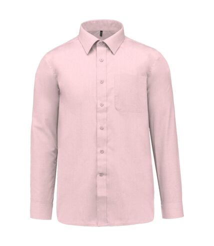 Chemise popeline manches longues - Homme - K545 - rose clair