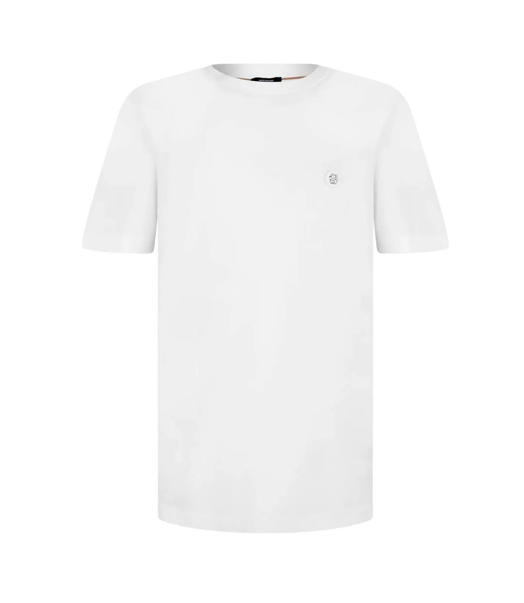 Mens Taut Minimalist Logo T-shirt White Boss-1