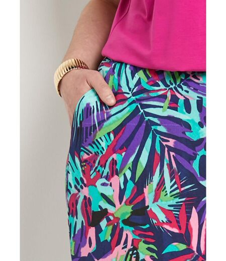 Pantalon ample taille élastiquée imprimé
