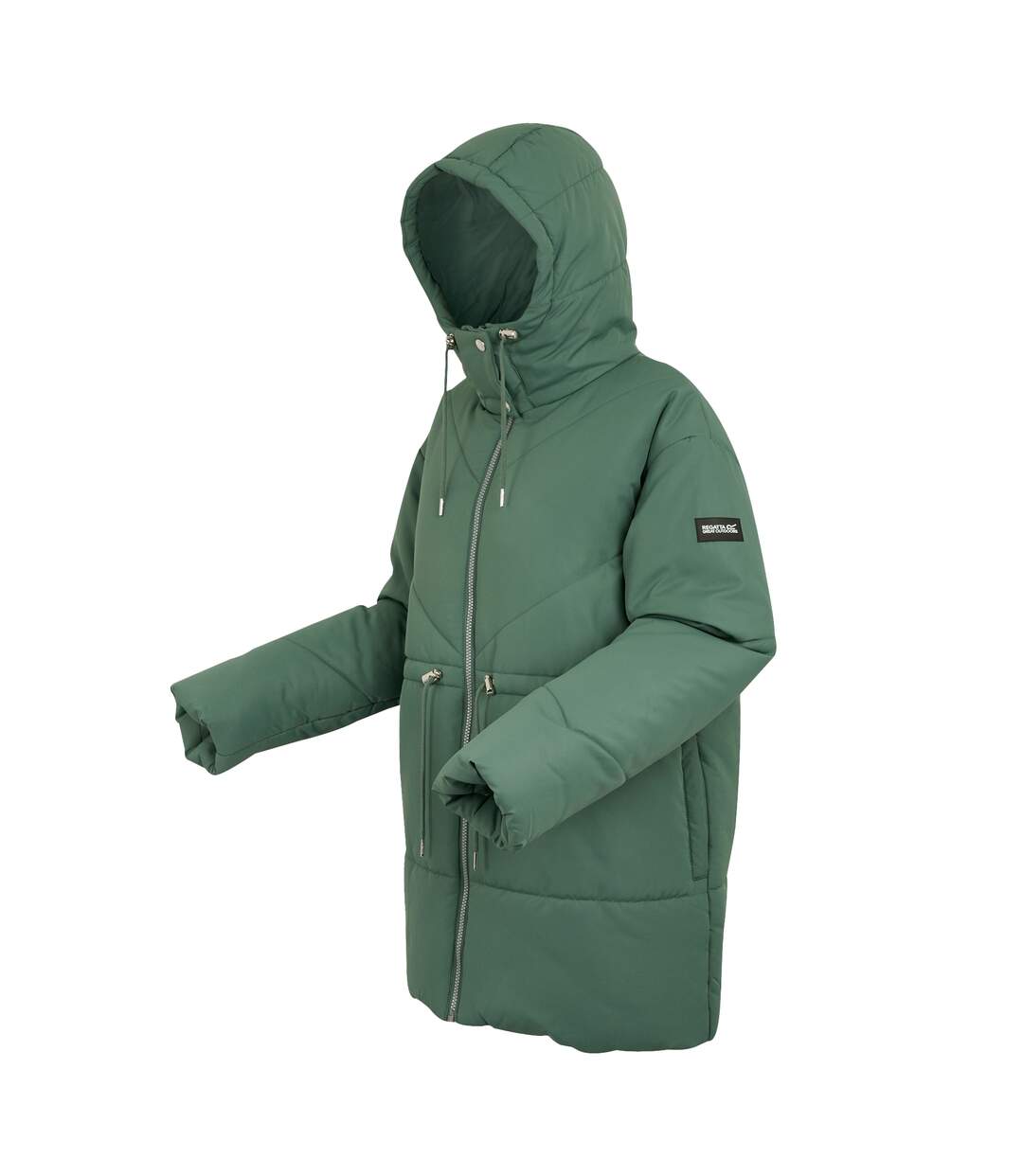 Womens/ladies Rurie Baffled Padded Jacket Dark Forest Green Regatta-4
