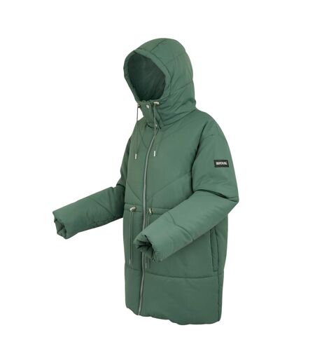 Womens/ladies Rurie Baffled Padded Jacket Dark Forest Green Regatta