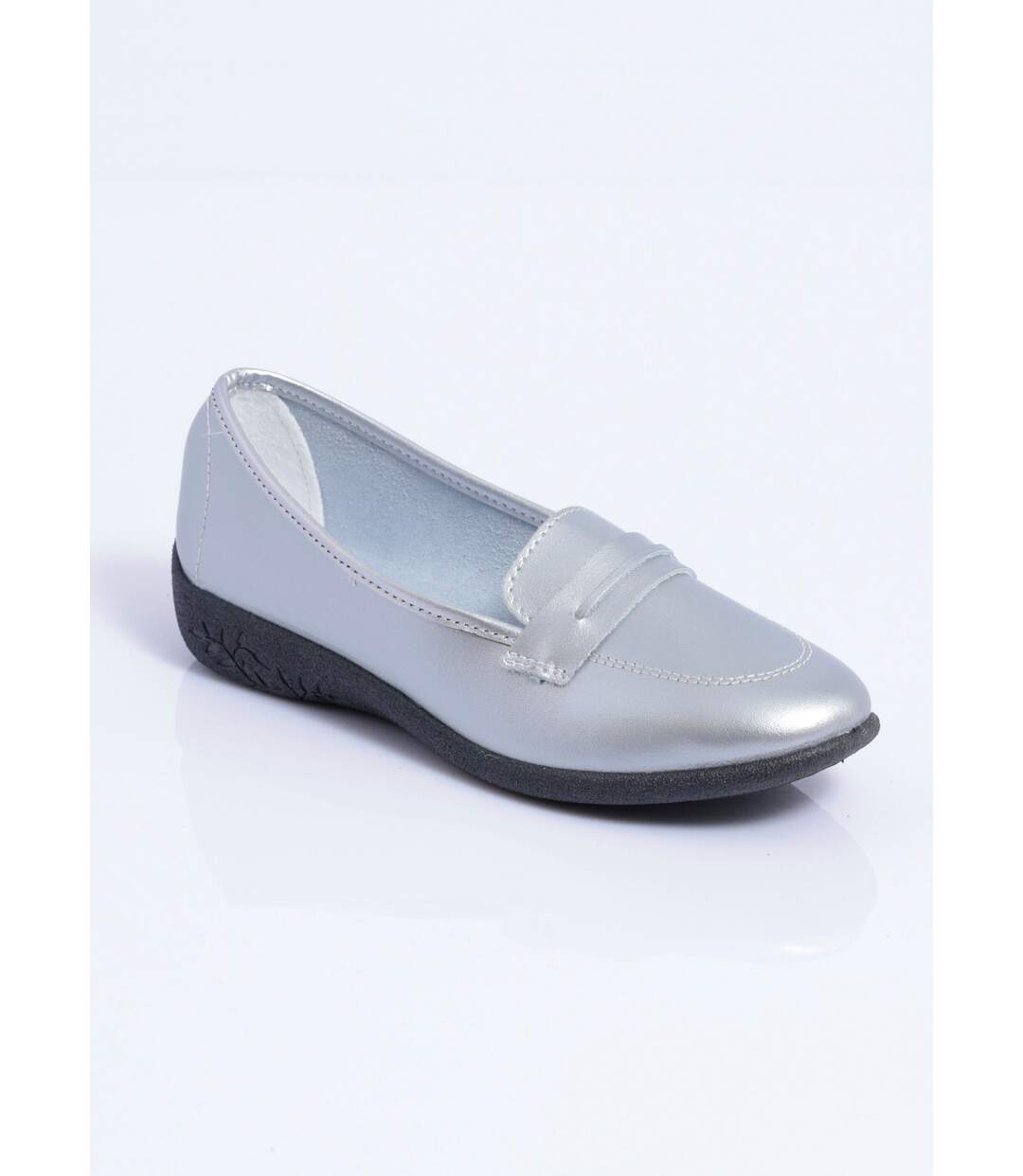 Mocassins compensés souples cuir irrisé-1