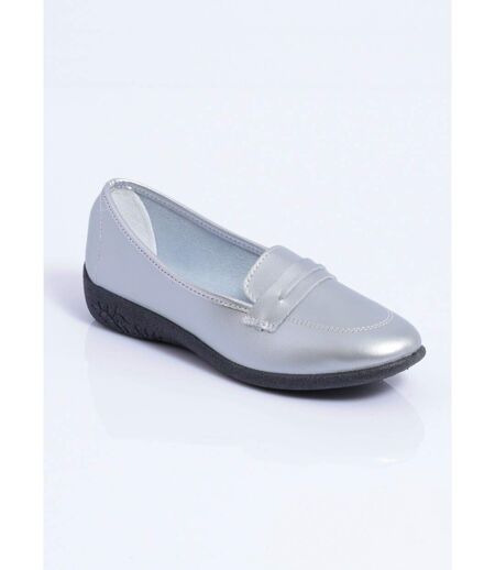 Mocassins compensés souples cuir irrisé
