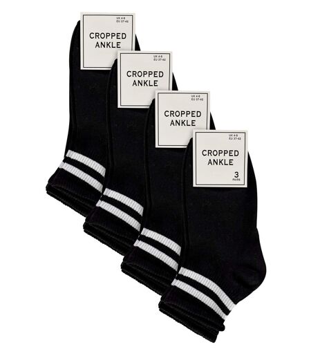 Sock Snob - 12 Pairs Ankle Cotton Striped Socks