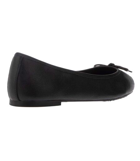 Womens/ladies harpington leather ballerina flats black Dune London