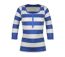 MAYFLOWER DOMINGO2 - Tee-shirt manches 3/4 en coton à rayures blanches et bleues-5