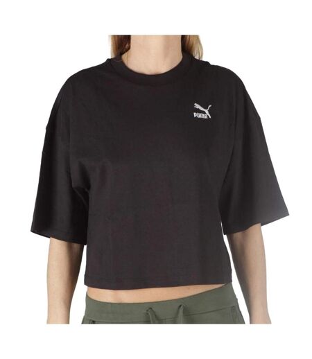 T-Shirt noir crop femme puma better classics