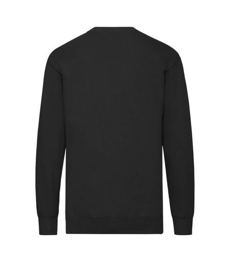 Mens Lightweight Set-in Sweatshirt Black Fruit Of The Loom