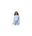 Womens/ladies Logo Marl Classic Drawstring Hoodie Blue USA Pro-1