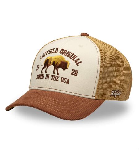 Casquette trucker avec filet souple en coton avec broderie Bison Hatfield
