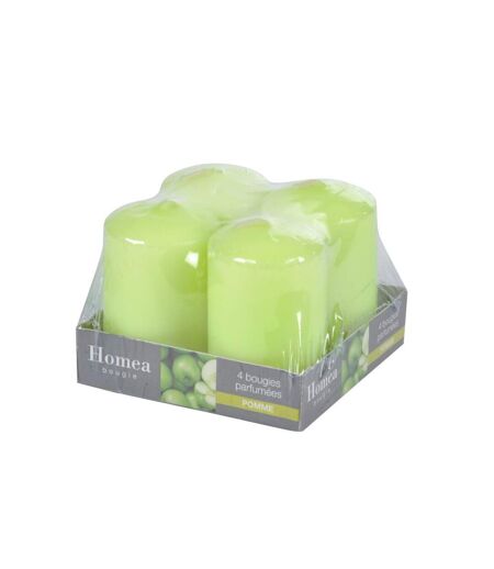 Lot de 4 Bougies Parfumées Essentiel 6cm Pomme
