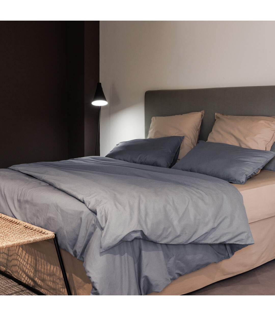 Parure de lit coton lavé collection PALACE Taie 50x70 cm-1