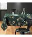 Nappe Imprimé Métallisé Bloomy 150x240cm Vert & Or-3