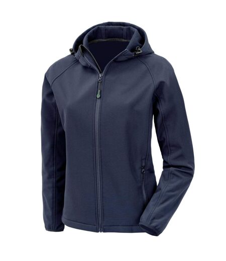 Womens/ladies 3 Layer Printable Soft Shell Jacket Navy Result Recycled