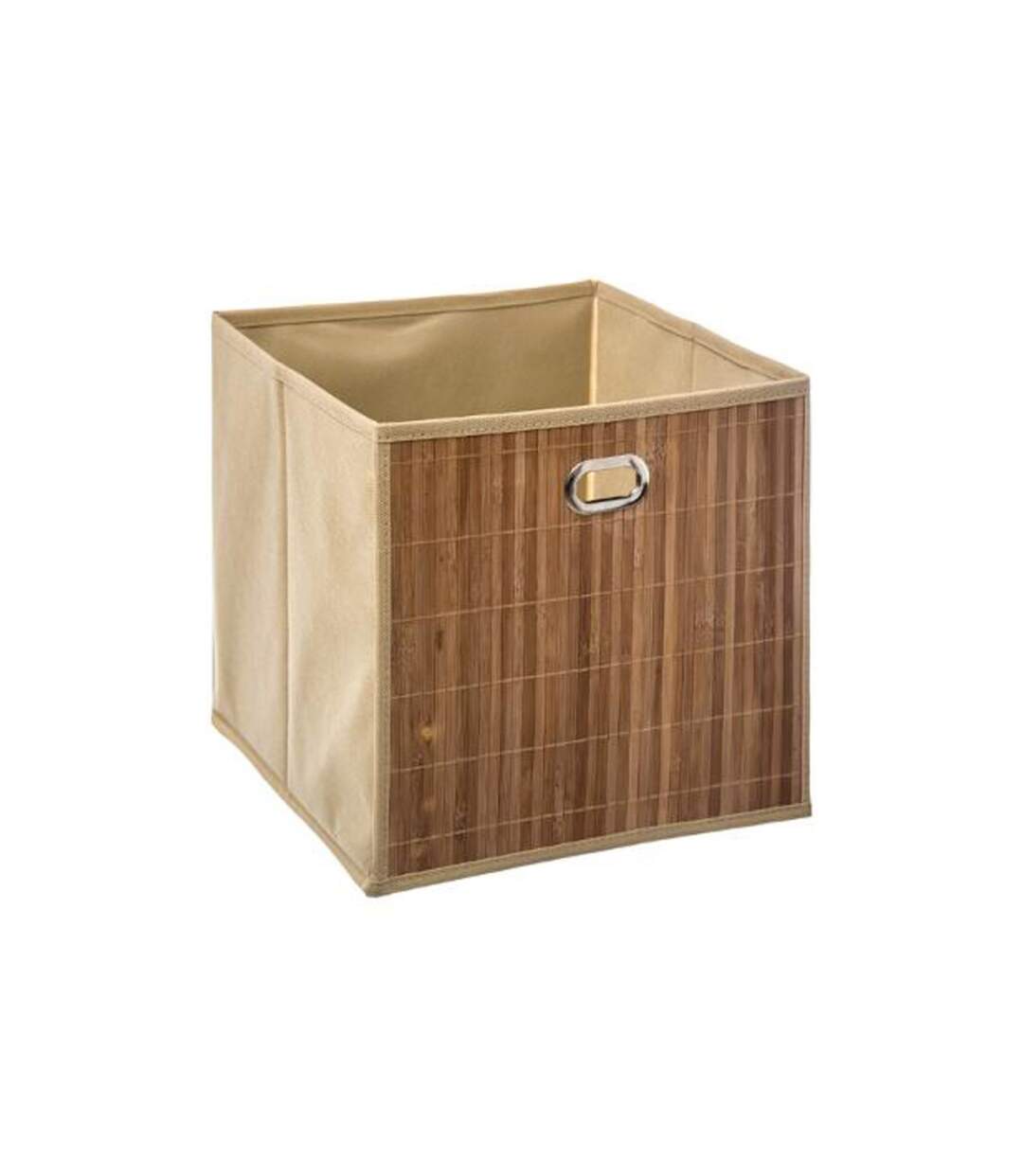 Boîte de Rangement Pliable Bambou 31x31cm Naturel-1