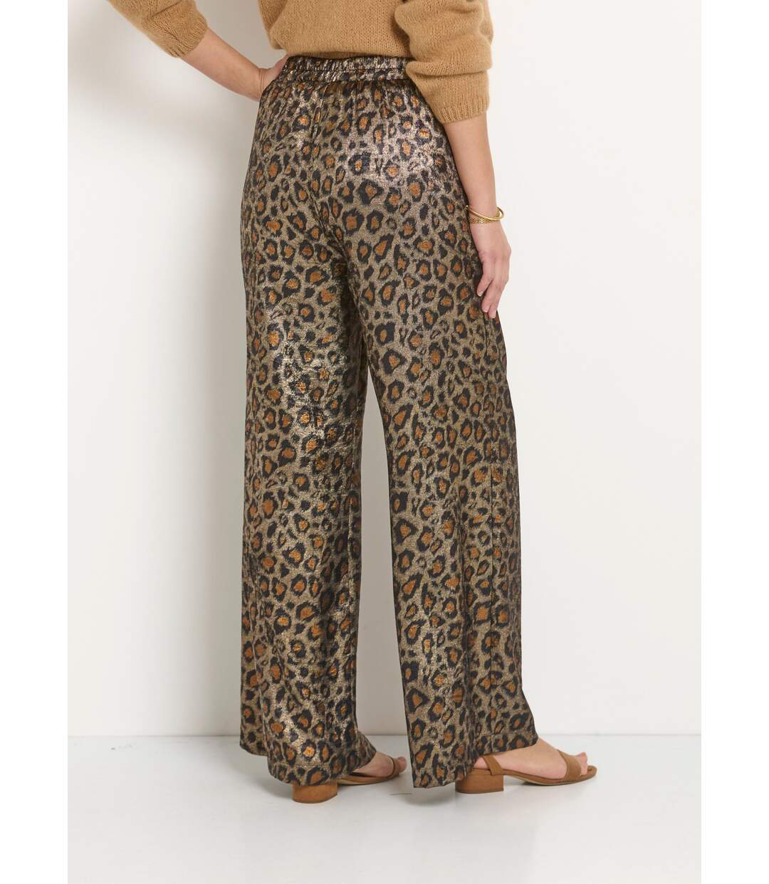 Pantalon large fluide imprimé léopard-2