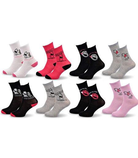 Disney – Chaussettes Femme Licence Winnie l’ourson Pack de 8 Paires