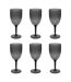 Lot de 6 Verres à Pied Réutilisables Estiva 35cl Gris Charbon-1