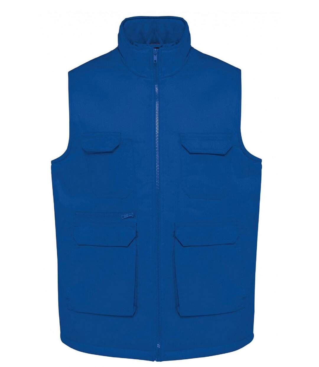 Gilet multipoches rembourré sans manches - Unisexe - WK607 - bleu roi