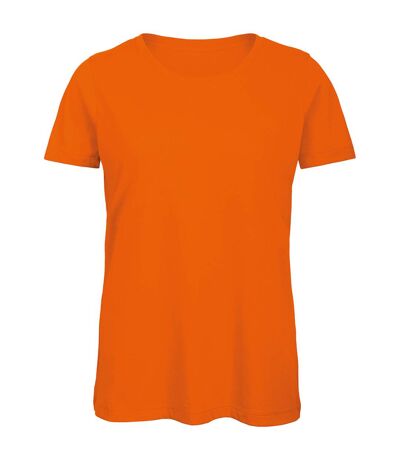 Womens/ladies organic t-shirt orange B&C