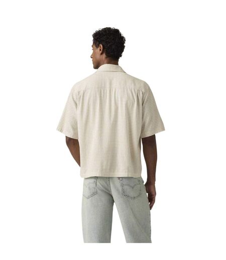 Chemise Manches Courtes Motif/style Entrecroisé Homme Blanc Levis
