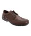 IMAC Mens Mudguard Panel Tie Leather Shoes (Brown) - UTDF612