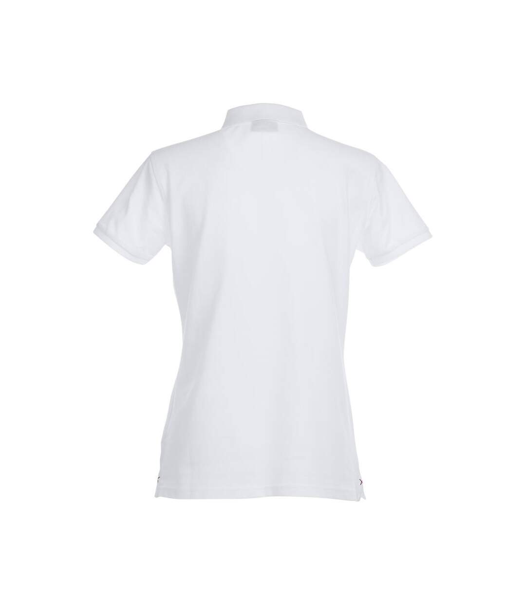 Polo premium femme blanc Clique-2