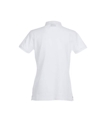 Polo premium femme blanc Clique