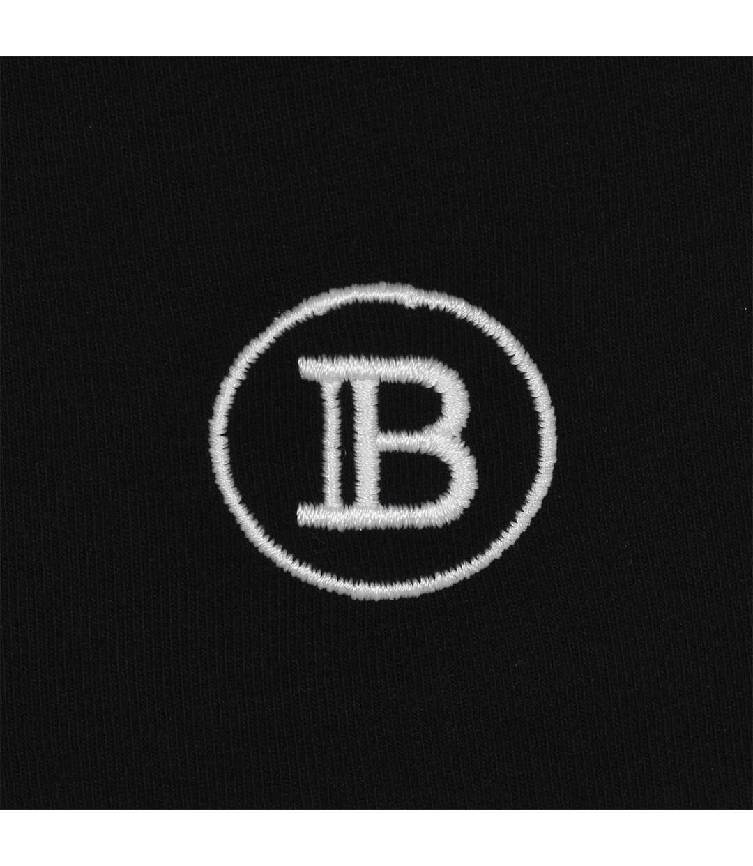 Mens Paris Logo Cotton Jersey Boxer Shorts Black White Balmain-4