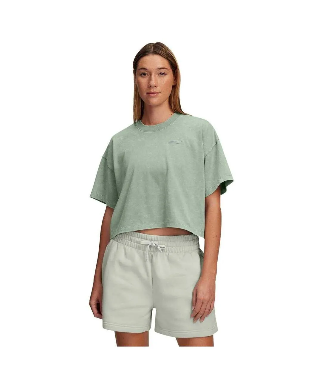 T-shirt Motif/style Délavé Femme Vert Calvin Klein-1