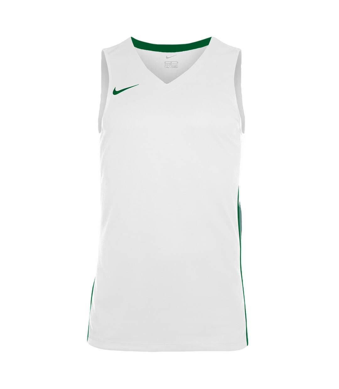 Mens Team V Neck Basketball Jersey White Pine Green Nike-1