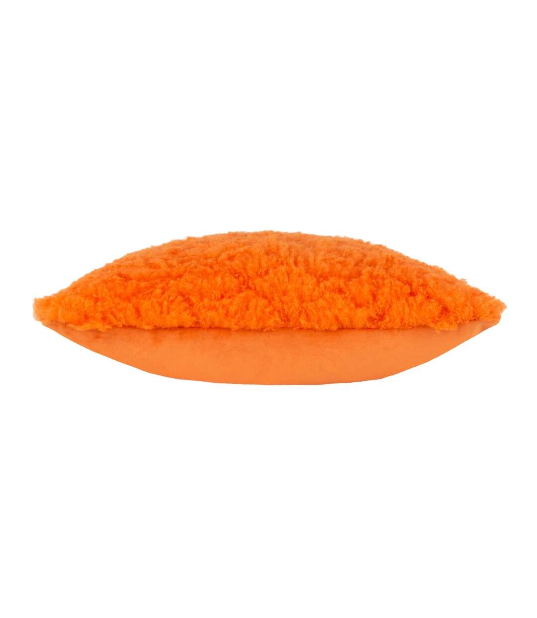 Faux fur fluff ball cushion cover 45cm x 45cm orange fever Heya Home