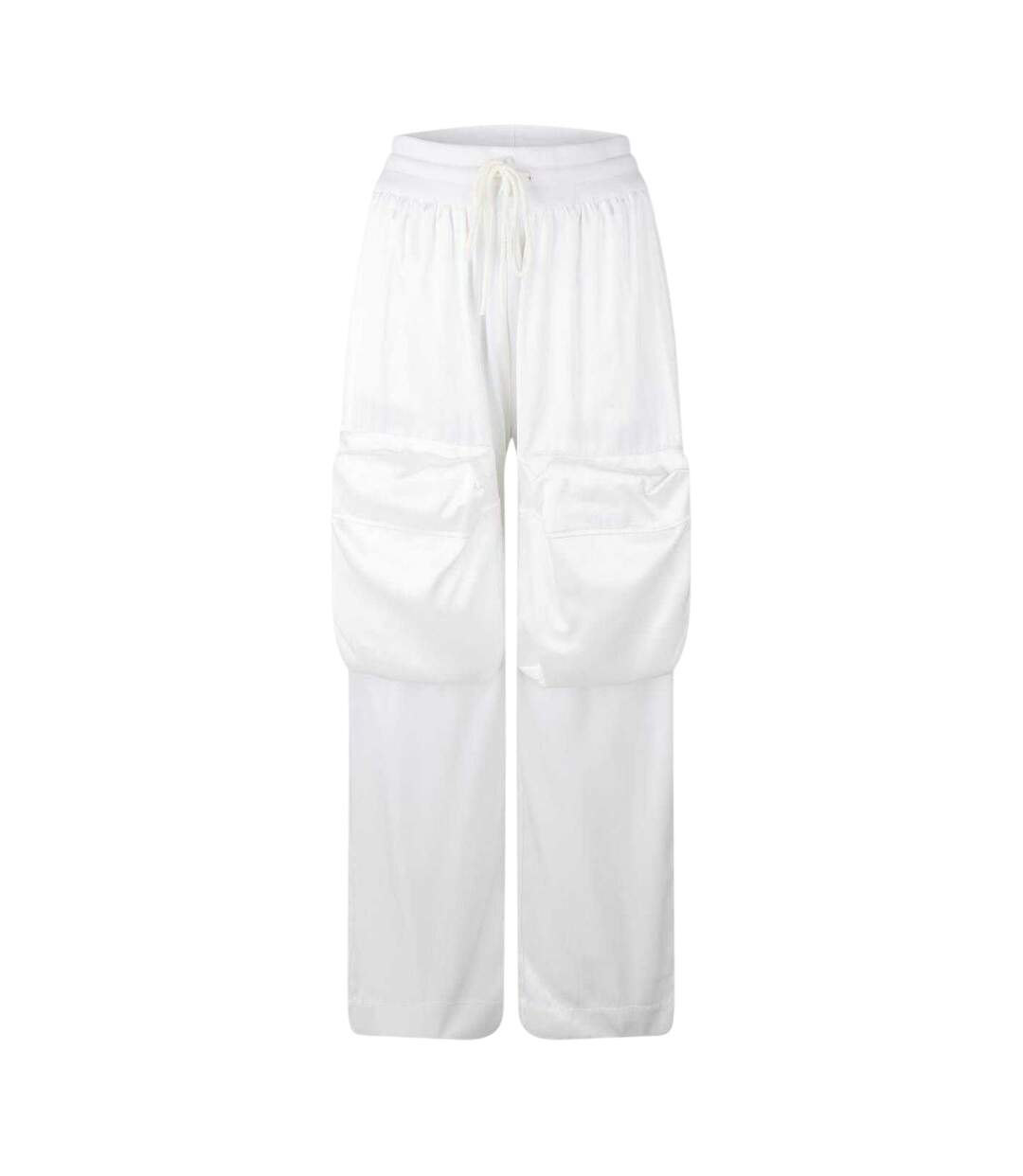 Pantalon À Poches Duchesse Femme Blanc Off White-1