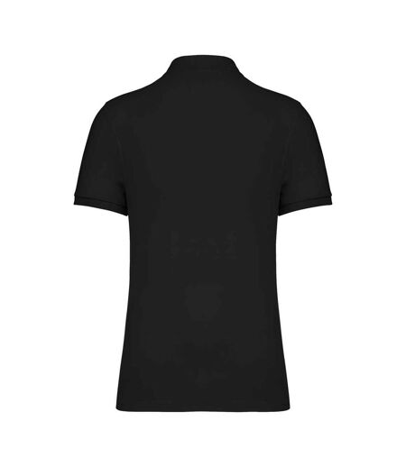 Mens pique polo shirt black Native Spirit