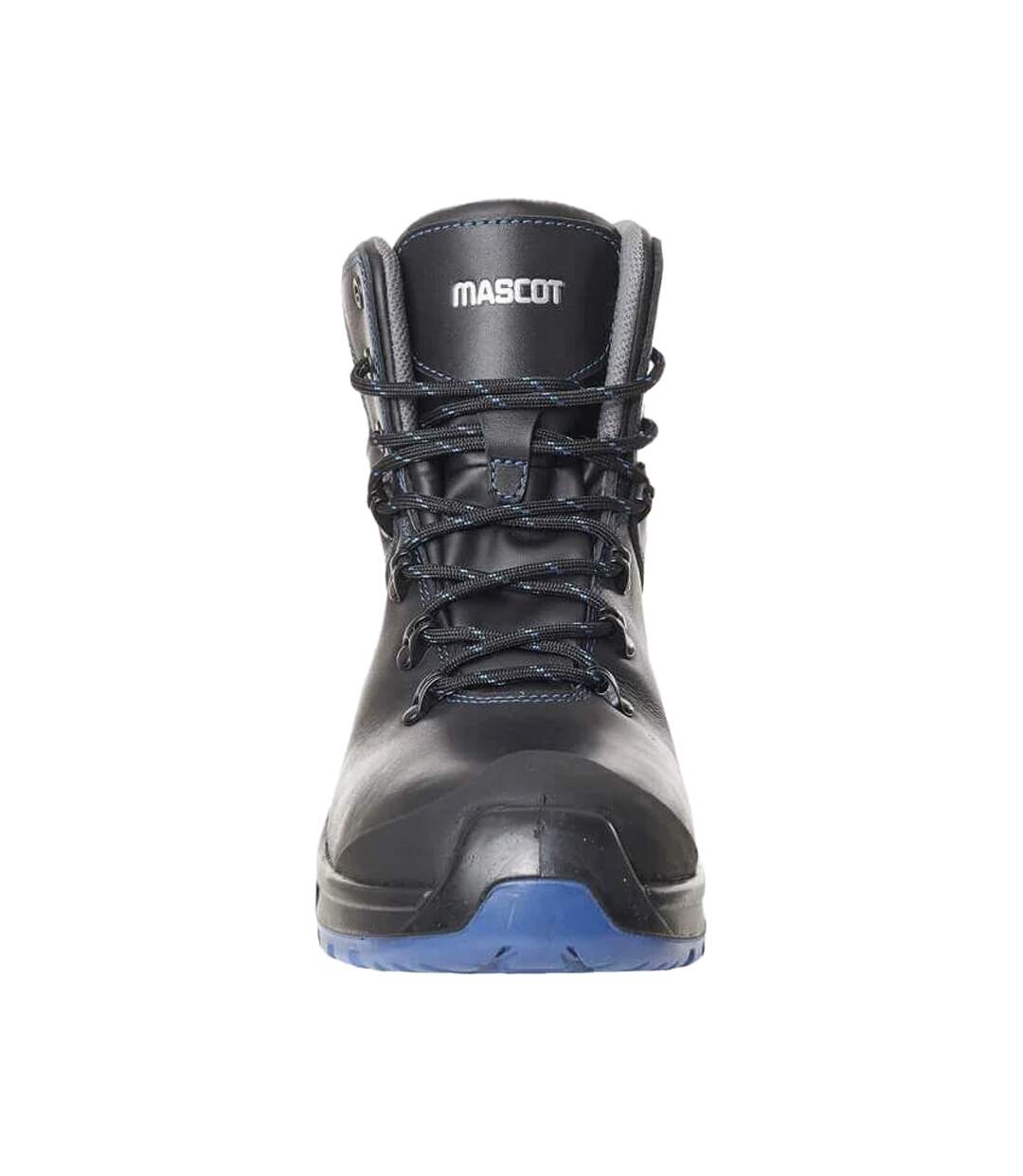 Mens Footwear Flex Leather Safety Boots Black Royal Blue Mascot-3