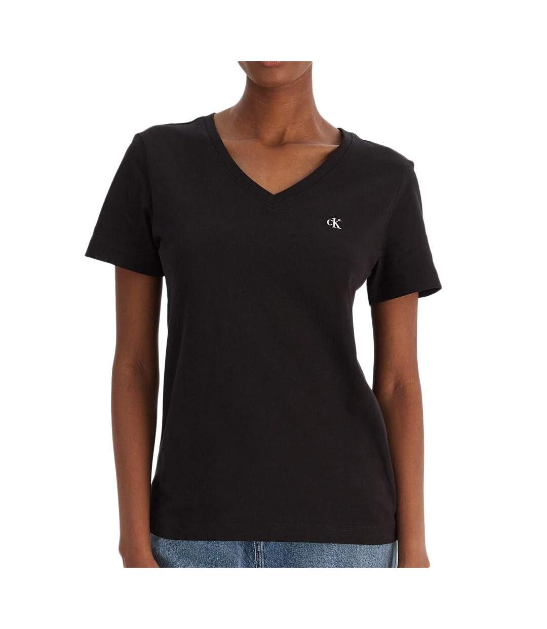 T-Shirt noir femme calvin klein jeans archive lv047b205g-1