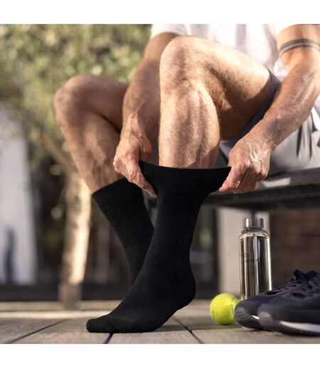 3 Pack Mens Bamboo Socks Soft Breathable Cushioned Crew Socks